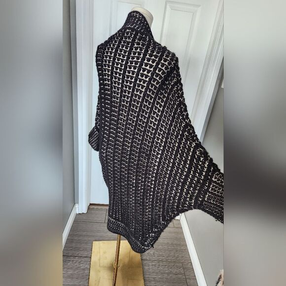 ZaraโShawl Batwing knit wrap sweater - Size Medium - Picture 8 of 9